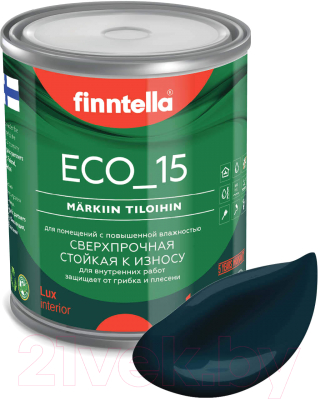 Краска Finntella Eco 15 Ukonilma / F-10-1-1-FL008 (900мл, темно-сине-зеленый)
