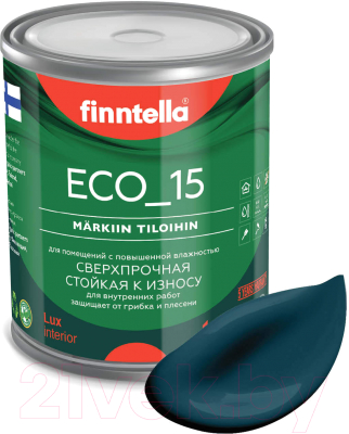 Краска Finntella Eco 15 Valtameri / F-10-1-1-FL010 (900мл, темно-бирюзовый)