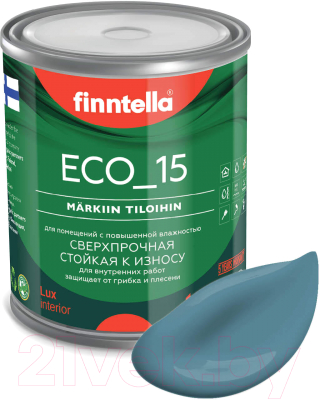 Краска Finntella Eco 15 Enkeli / F-10-1-1-FL012 (900мл, пастельно-бирюзовый)