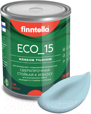 Краска Finntella Eco 15 Taivaallinen / F-10-1-1-FL017 (900мл, нежно-голубой)