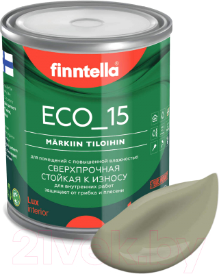 Краска Finntella Eco 15 Khaki / F-10-1-1-FL022 (900мл, серо-зеленый)