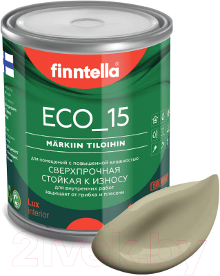 Краска Finntella Eco 15 Wai / F-10-1-1-FL023 (900мл, серо-зеленый)