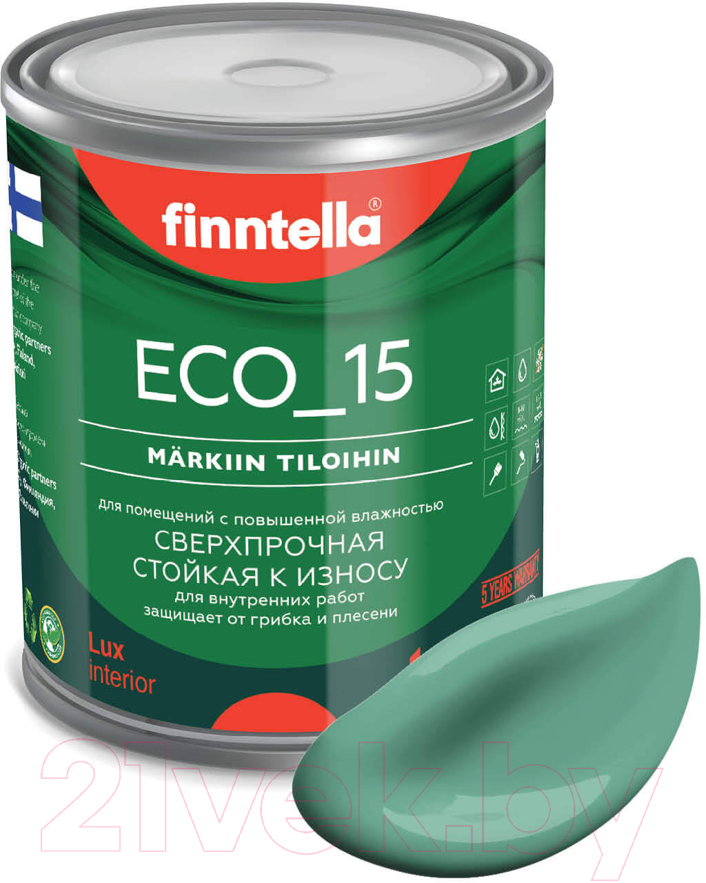 Краска Finntella Eco 15 Jade / F-10-1-1-FL036