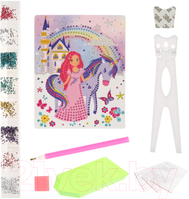 Изображение товара Набор алмазной вышивки Color Puppy Принцесса с единорогом / 70018
