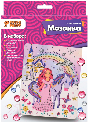 Изображение товара Набор алмазной вышивки Color Puppy Принцесса с единорогом / 70018