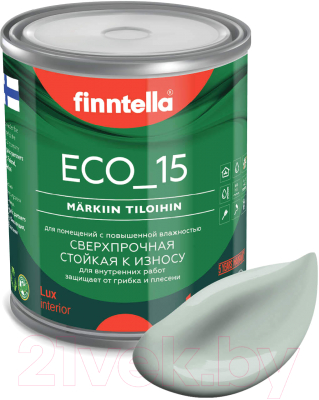 Краска Finntella Eco 15 Aave / F-10-1-1-FL044 (900мл, серо-зеленый)