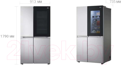 Холодильник с морозильником LG GC-Q257CAFC
