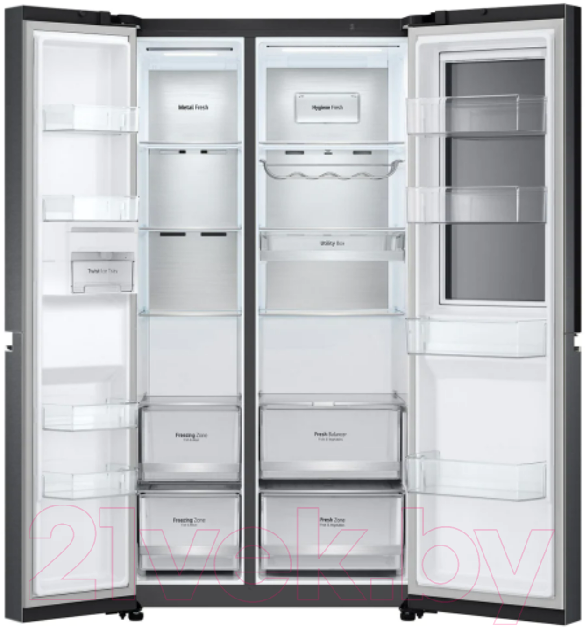 Холодильник с морозильником LG GC-Q257CBFC