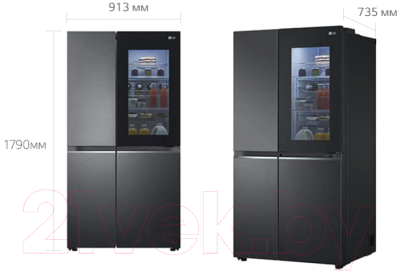 Холодильник с морозильником LG GC-Q257CBFC