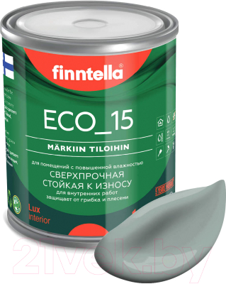 Краска Finntella Eco 15 Sammal / F-10-1-1-FL052 (900мл, серо-зеленый)