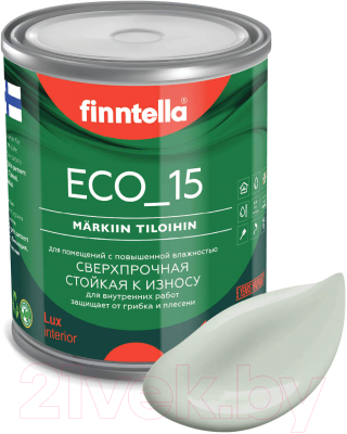 Краска Finntella Eco 15 Akaatti / F-10-1-1-FL057 (900мл, светло серо-зеленый)
