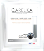 

Маска для лица тканевая Carelika, Charcoal Tissue Face Mask Detox