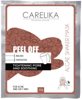 Маска для лица альгинатная Carelika Peel off Algae Shaker Mask Tightening Pore And Soothing (25г) - 