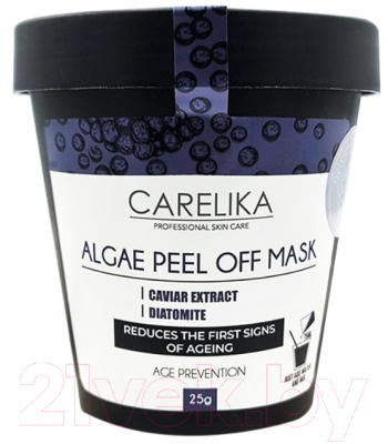 Маска для лица альгинатная Carelika Algae Peel Off Mask Caviar Extract Diatomite Age Prevention (25г)
