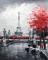 Картина по номерам PaintBoy Канал на фоне Эйфелевой башни / GX29901 - 