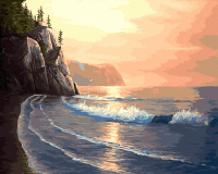 

Картина по номерам PaintBoy, Морской утес / GX5484