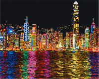 Набор алмазной вышивки PaintBoy Ночной Гонконг / GF536 - 