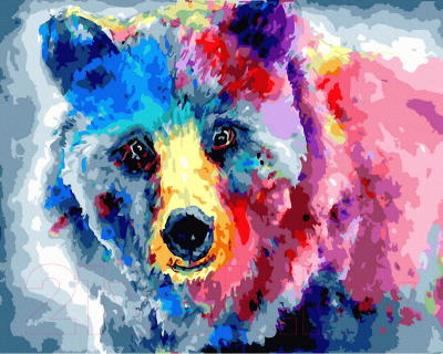 Картина по номерам PaintBoy Красочный медведь / GX30839