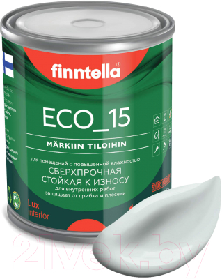 Краска Finntella Eco 15 Islanti / F-10-1-1-FL066 (900мл, серо-голубой)