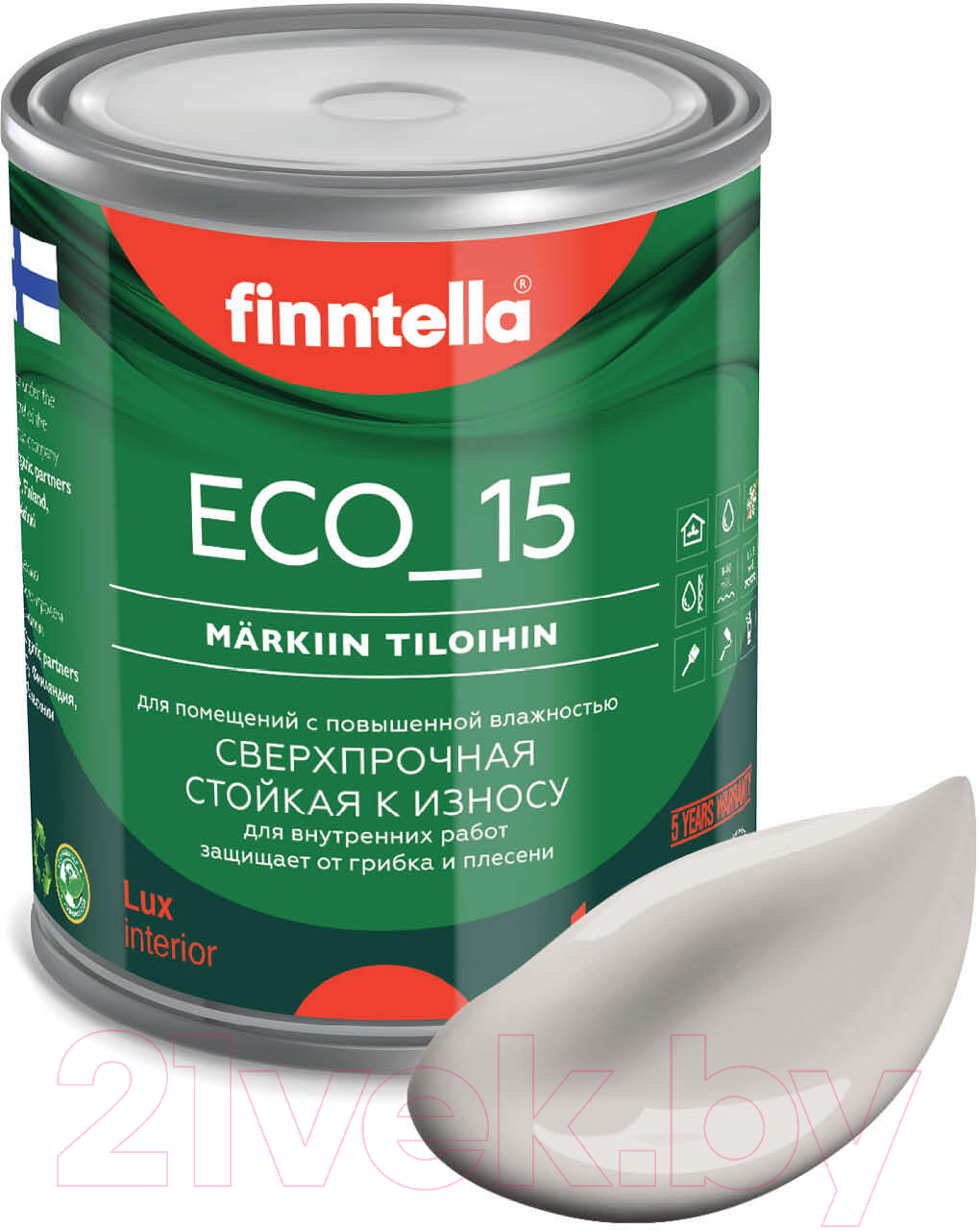 Краска Finntella Eco 15 Vuoret / F-10-1-1-FL076 (900мл, теплый серо-коричневый)