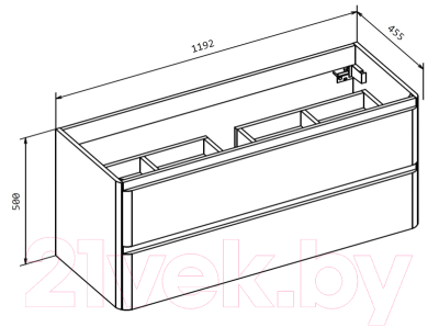 Купить Тумба под умывальник BelBagno ALBANO-1200-2C-SO-BL  