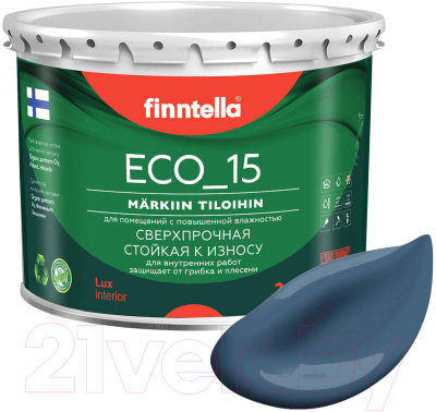 Краска Finntella Eco 15 Bondii / F-10-1-3-FL004 (2.7л, лазурно-серый)