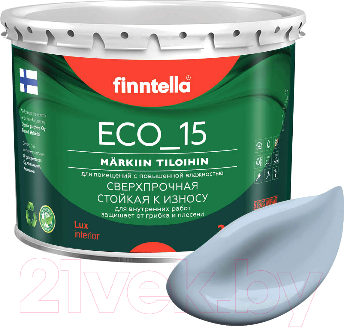 Краска Finntella Eco 15 Niagara / F-10-1-3-FL006 (2.7л, серо-голубой)