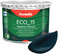 Краска Finntella Eco 15 Ukonilma / F-10-1-3-FL008 (2.7л, темно-сине-зеленый) - 