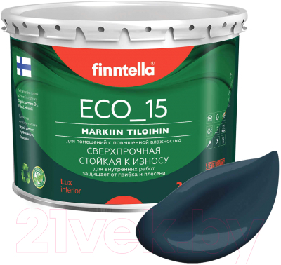 Краска Finntella Eco 15 YO / F-10-1-3-FL009 (2.7л, сине-зеленый)