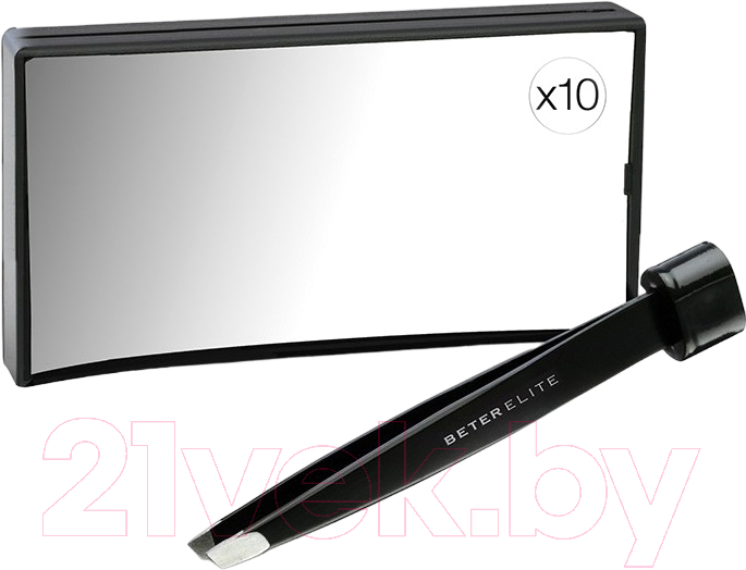 Зеркало карманное Beter X10make Up Mirror + пинцет