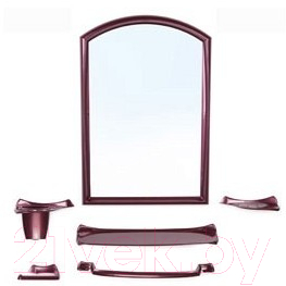 Комплект мебели для ванной Berossi Stima НВ 10015001 (рубиновый перламутр)