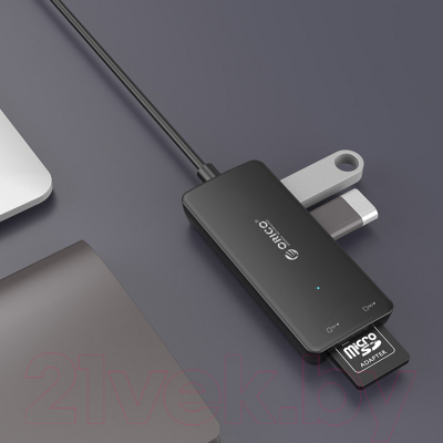 USB-хаб Orico H3TS-U3 (черный)