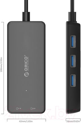 USB-хаб Orico H3TS-U3 (черный)