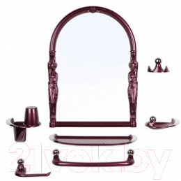 Комплект мебели для ванной Berossi Viva Ellada НВ 11115001 (рубиновый перламутр)