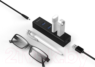 USB-хаб Orico H4013-U3 (черный)