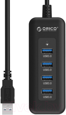USB-хаб Orico U3R1H4 (черный)