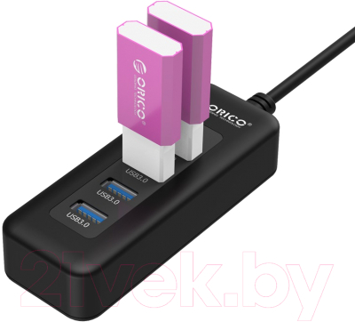 USB-хаб Orico U3R1H4 (черный)