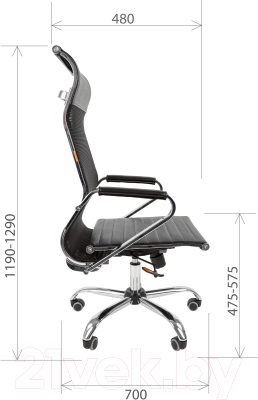 Изображение товара Кресло офисное Chairman 701 (экопремиум/сетка, черный)