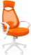 Кресло офисное Chairman 840 (белый/оранжевый) - 