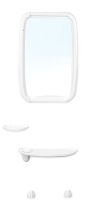 Комплект мебели для ванной Berossi Оптима НВ 06101000 (снежно-белый) - 