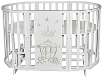 Детская кровать-трансформер Антел Северянка-3 Корона (белый) - 