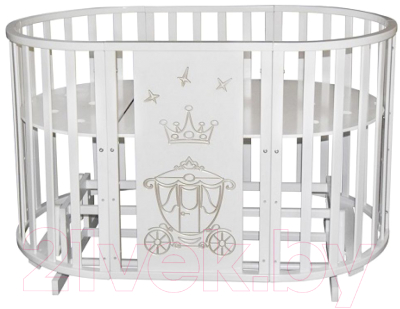 Детская кровать-трансформер Антел Северянка-3 Корона (белый)