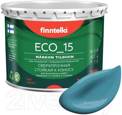 Краска Finntella Eco 15 Opaali / F-10-1-3-FL016 (2.7л, голубой)