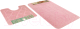 Набор ковриков для ванной и туалета Shahintex Free Style 60x100/60x50 (розовый) - 