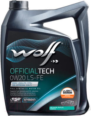 Моторное масло WOLF OfficialTech 0W20 LS-FE / 65631/4 (4л)