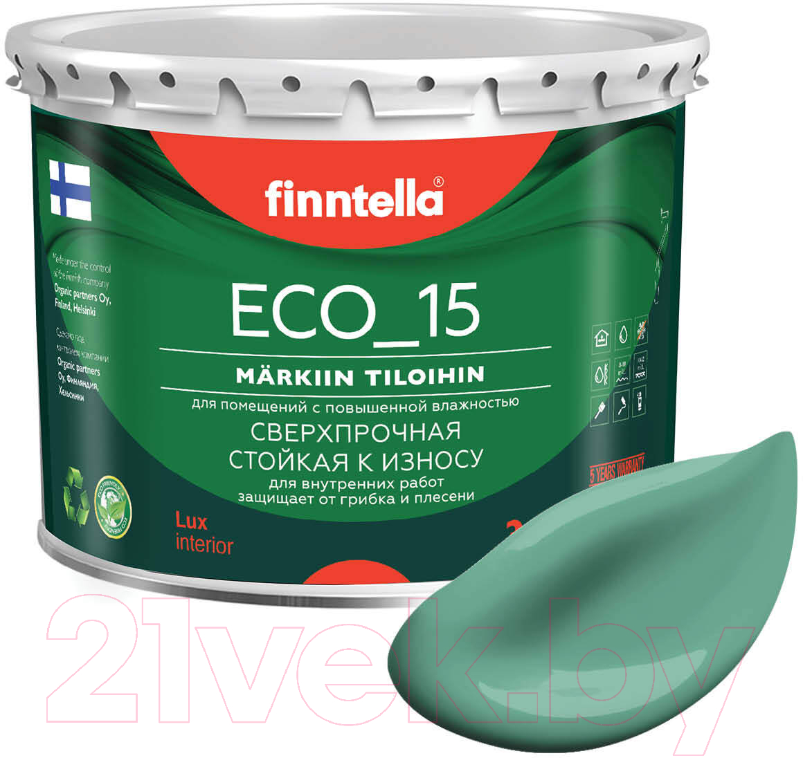 Краска Finntella Eco 15 Jade / F-10-1-3-FL036