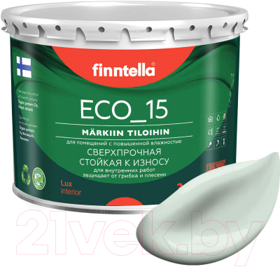 Краска Finntella Eco 15 Vetta / F-10-1-3-FL039 (2.7л, бледно-бирюзовый)