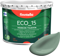 Краска Finntella Eco 15 Naamiointi / F-10-1-3-FL041 (2.7л, зеленый хаки) - 
