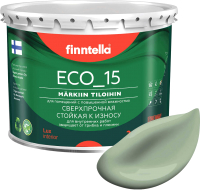 Краска Finntella Eco 15 Pastellivihrea / F-10-1-3-FL042 (2.7л, светло-зеленый хаки) - 