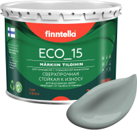 Краска Finntella Eco 15 Sammal / F-10-1-3-FL052 (2.7л, серо-зеленый) - 